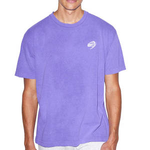 เสื้อยืดผ้าฝ้าย 100% สีตามสั่ง สำหรับผู้ชาย ทรงหลวม ผ้าฝ้ายเนื้อนุ่ม เหมาะสำหรับใส่ลำลอง - Product Image 1