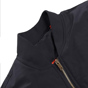 Diseño personalizado Logo Streetwear moda elegante invierno lona bombardero chaqueta frontal de talla grande hombres trabajo algodón - Product Image 6