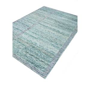 Alfombra de Lana Anudada a Mano Blythe Azul AIWL-3061 9x12 Rectangular para Sala de Estar, Patrón Abstracto para Decoración del Hogar y Uso en Pasillos - Product Image 2