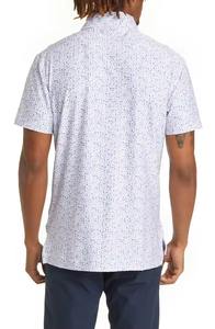 Camiseta de golf de manga corta con estampado completo elástico de diseño elástico de alta calidad con logotipo personalizado transpirable para hombre - Product Image 4