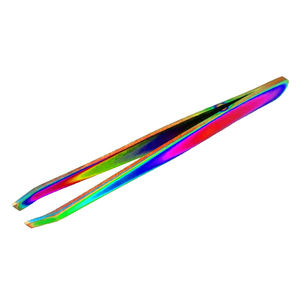 Pinzas profesionales para cejas de acero inoxidable con embalaje personalizado y logotipo grabado - Product Image 1