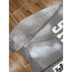 Meilleure fabrication de vêtements 100% coton polaire hommes sweat à capuche zippé hiver Sports de plein air fermeture éclair séchage rapide poche respirante pour hommes - Product Image 5