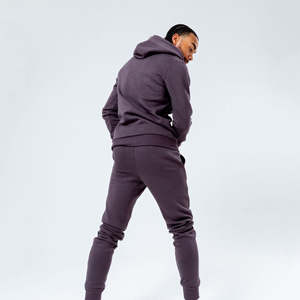 Nouveau survêtement de jogging vintage personnalisé pour hommes coton lourd 500g ourlet fendu cordon vêtements de sport solides - Product Image 6