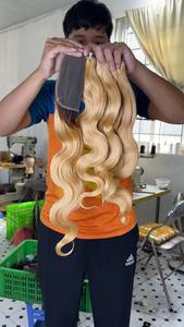 Extensiones de cabello humano dibujado doble de paquetes de onda de cuerpo alineado crudo vietnamita - Product Image 4