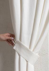 Sujetadores de Cortinas de Lino. Juego de 2 sujetacortinas de lino para cortinas. Sujetador de Cortinas de Tela con Lazos - Product Image 3
