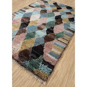 Zuri Multi-Hand Knotted Afghan Wool <b>Rugs</b> Geometric Abstract <b>Boho</b> for Home Living Room Hallway Rectangle AKWL-1234 Room <b>Rug</b> - Product Image 2