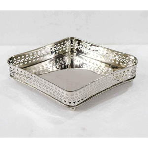 Ramadan Eid Decor Tray Snacks Plate Dessert Rack Oval Metal Tray Luxury Home Decor Tray for Home <b>Hotel</b> <b>Supplies</b> - Product Image 3