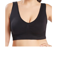 Soutien-gorge de sport Yoga Fitness Course à pied Gym Grande taille Léger Anti-bactérien Sans couture Coton biologique Respirant Écologique
