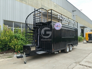 Conteneur à double étage sur roues, extérieur, 19 pieds, bar, restaurant, semi-remorque <span class=keywords><strong>de</strong></span> camion <span class=keywords><strong>de</strong></span> nourriture - Product Image 3