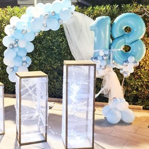 Palloncino gigante azzurro 101cm numero 1 per matrimoni e feste di compleanno - Product Image 3
