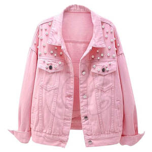 Chaqueta vaquera transpirable de material duradero para mujer, chaqueta vaquera de algodón 100% de alta calidad para mujer - Product Image 1