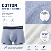 Boxers pour hommes avec logo personnalisé, en micro-mesh, 81% nylon, 19% élasthanne, respirants, extensibles, avec entrejambe en coton
