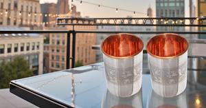 Mint Julep Cup <b>Accessory</b> Set of 2 Luxury Copper Metal <b>Drinkware</b> Scant & Charm Embossed - Product Image 5