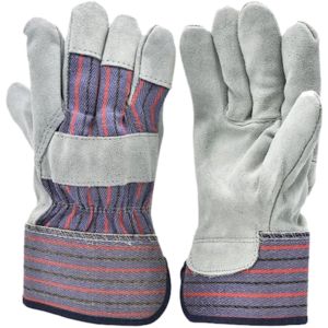 Guantes DE SEGURIDAD Canadian Rigger de grado superior de cuero de vaca de alta resistencia con protección de manos industrial en la espalda de algodón - Product Image 1