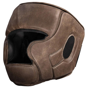 Thai MMA Karate Muay Thai Boxing Kick <b>Training</b> Cowhide Leather Adult Unisex <b>Head</b> Guard HG0047 - Product Image 2
