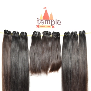 100% มัดผมคนผมดิบสีธรรมชาติมัดผมสีน้ำตาลอ่อน - Product Image 2