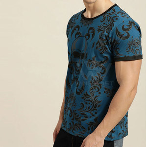 Camiseta de algodón 100% de calidad superior superventas para hombre, camiseta de sublimación de Color sólido con estampado de ajuste holgado al por mayor - Product Image 2