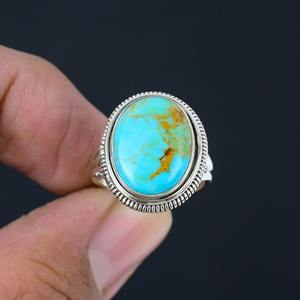 Trending 925 Sterling Silver Turquoise Gemstone <b>Ring</b> Jewelry Handmade Silver Boho Style <b>Ring</b> Jewelry For Women Gift For <b>Girls</b> - Product Image 3