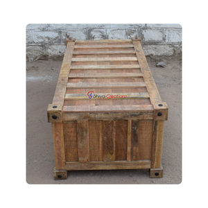 Bulk Wholesale Antique Wooden Container Style Coffee Table Wholesale Indoor Industrial Wood Furniture Cheap for Living and Dining - Product Image 5