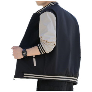 Chaqueta Deportiva Informal para Hombre, Chaqueta Deportiva de Gran Tamaño, Cuello Levantado, Ecológica, a Prueba de Viento, para Deportes Todos los Días - Product Image 5