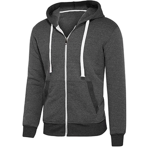 Sweat à capuche intégral pour homme, streetwear urbain, en molleton de coton, tissu épais, pour la vente en gros, étiquette privée, OEM, ODM - Product Image 1
