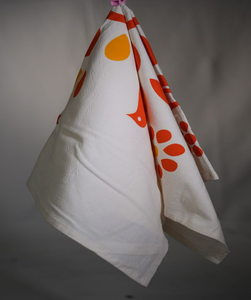 Serviettes de cuisine jetables en coton biologique 100% personnalisées imprimées sur mesure OEM, torchon à farine, serviette à thé, séchage rapide, lavable - Product Image 5