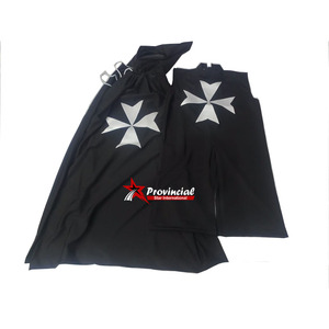 ชุดเครื่องราชอิสริยาภรณ์เทมพลาร์แบบฝรั่งเศส ปักลายด้วยมือ ผ้าคลุมสีขาวและเสื้อคลุมยาว พร้อมกางเขนแดง |   ชุดอัศวินเทมพลาร์ - Product Image 1