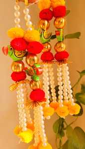 Loro colgantes de pared pompón perla cadena guirnaldas decoración de fiesta indio regalo decorativo hogar Oficina pared tendencia decoración Idea - Product Image 3