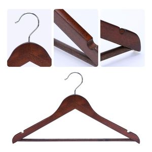 CLOTHES HOT SELLING WHOLESALE Double <b>WOODEN</b> <b>HANGERS</b> Eco-Friendly High Quality Modern-Style Supermarket Clothing Store Wardrobe - Product Image 2