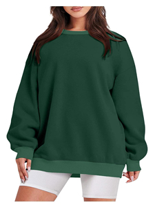 Sweat-shirt et sweat à capuche pour homme, 100% coton, tricoté, motif uni, coupe ample avec bouton et logo sur le devant - Product Image 4