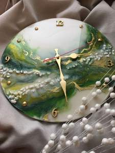 ASSISTANT DÉTAILLÉ Résine Horloge Murale Résine Époxy Salon meilleur qulatiye Meubles Décor À La Maison Horloge Murale Personnalisé meilleur - Product Image 5