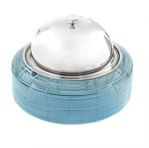 Chauffe-plat élégant en acier inoxydable nickelé pour les banquets de mariage, la restauration et la présentation de buffet - Product Image 2