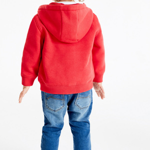 Sweat à capuche pour garçons en polaire, prix d'usine, manches longues, logo personnalisé, matière respirante et confortable, couleur unie, coupe ajustée / ample - Product Image 4