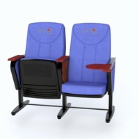 Fauteuil de cinéma moderne et mobile EVO1202MB, directement de l'usine, pour auditorium, confortable, pliable, en tissu