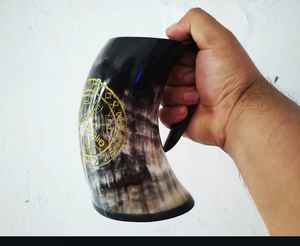 Mug à eau en corne de buffle fait à la main, écologique, mug à boire en corne de buffle naturelle, finition lisse et polie, sculpté à la main - Product Image 2