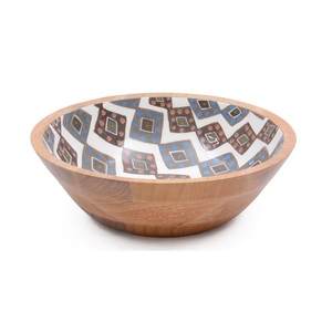 Tazón de cena de madera único con esmalte para la venta superior nuevo diseño tazón tallado en madera para precio al por mayor tazón para servir cena para el hogar - Product Image 6