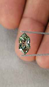 12 x 6 mm, color verde menta, corte de precisión, zafiro geométrico cultivado en laboratorio, diamante hexagonal, corte marquesa holandesa, piedra suelta, fabricante - Product Image 4