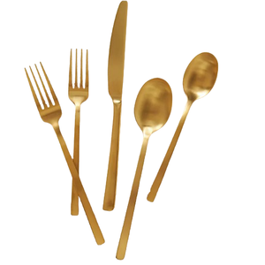 Couverts de table faits à la main en métal poli doré pour cuisine, couverts d'hôtel de luxe de qualité standard, poignée de créateur pour mariage - Product Image 1