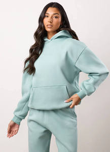 Conjunto Deportivo de Dos Piezas con Capucha, Diseño Personalizado, Color Sólido, Forro Polar de Invierno, Ecológico, Transpirable para Mujer - Product Image 6