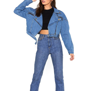 Chaqueta Vaquera Lavada de Primera Calidad para Mujer, Otoño 2025, Chaqueta Personalizada Resistente al Viento para Estudiantes Universitarias, Teñida Lisa con Estilo - Product Image 4