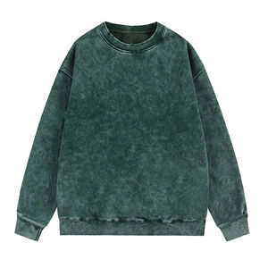 Sudadera de algodón puro de alta calidad para hombres y mujeres, Color sólido, suelta, pesada, de moda para invierno y otoño, venta al por mayor - Product Image 6