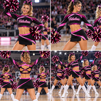 Uniforme de cheerleading personnalisé OEM en twill, robe de compétition pour filles à manches longues en spandex haute élasticité, faible MOQ