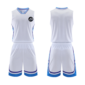 Uniforme de basketball respirant à manches courtes de haute qualité, 100 % polyester, unisexe, pour adultes, vente en gros, faible MOQ, vêtements de sport imprimés - Product Image 1