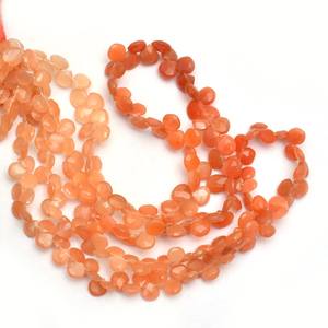 Cuentas de Piedra Lunar Melocotón AAA+ de 7mm-8mm, Forma de Corazón, Piedras Preciosas Semipreciosas de Piedra Lunar Multicolor Natural Rara, Cuentas Facetadas para Joyería - Product Image 6