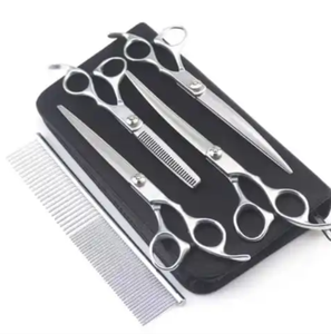 Fourniture d'usine multifonction 8 en 1 animaux de compagnie chat chien Kit d'outils de toilettage professionnel ciseaux de toilettage en acier inoxydable - Product Image 1