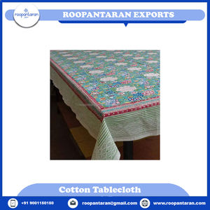 Mantel de Algodón Floral Estampado a Mano, Nuevo, Directo de Fábrica de Fabricante Indio, Ecológico, Personalizable, de Alta Calidad - Product Image 6