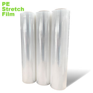 Société LLDPE usine palette rétractable film plastique rouleau étirable film d'emballage jumbo rouleau 1500mm pour emballage - Product Image 1