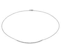 Collar de Diamantes (Naturales) con Barra Curva de Oro de 14K, Joyería de Alta Gama, Fabricante Internacional de Joyería, Venta al por Mayor y al por Menor OEM