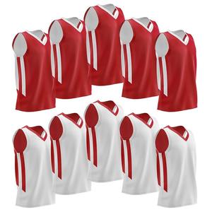 Maillots de basket-ball réversibles sans manches pour hommes Maille respirante Col en V Uniformes d'équipe Taille plus Grande Séchage rapide Vêtements de sport d'été - Product Image 6