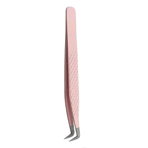 Nuevo volumen, bota de 90 grados, pinzas clásicas para extensión de pestañas, modelo aplicador de Material de acero inoxidable recubierto de oro rosa plateado - Product Image 6